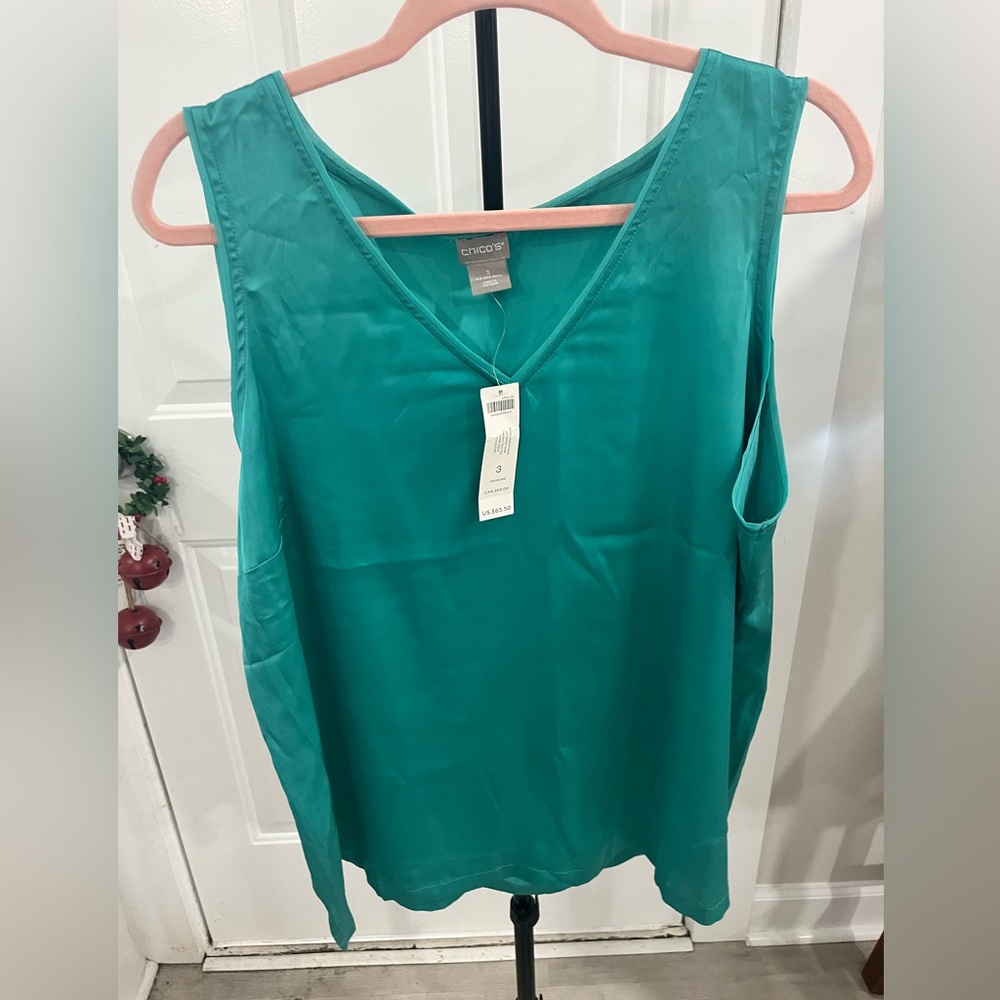 Chico's Vibrant Teal Tank Top